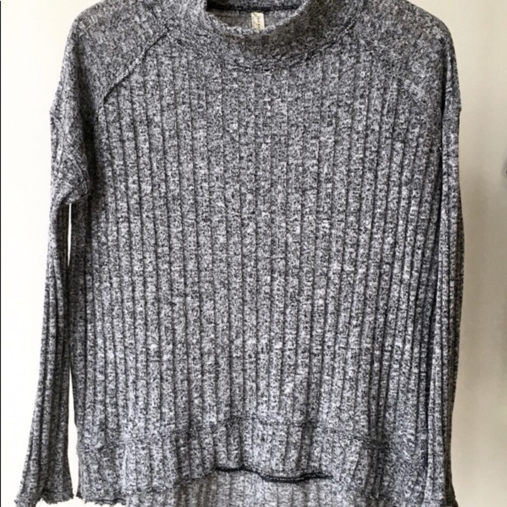 Free People Clarissa Mock Neck Ribbed Sweater - Picture 2 of 8